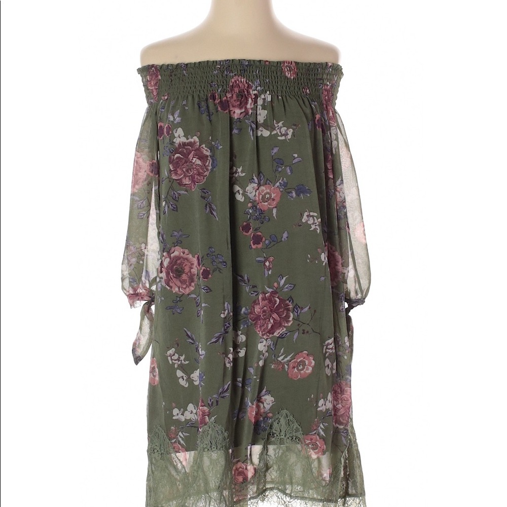 Blue Rain Women Green Casual Dress S